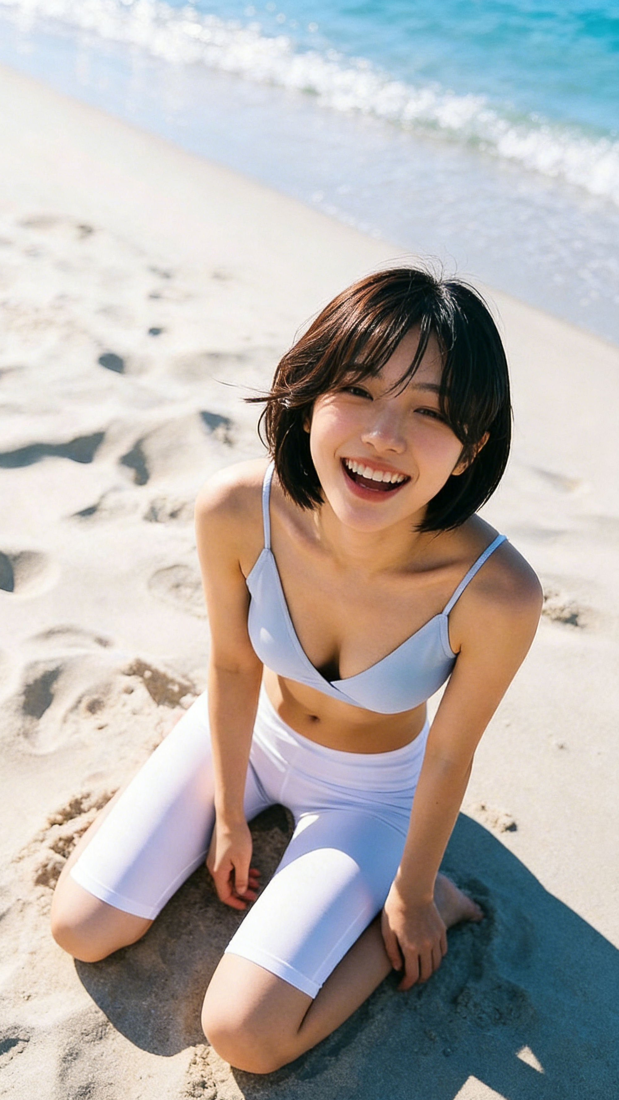 沙滩少女